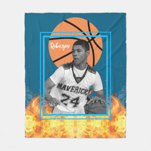 Basketball Player Personalisiertes Foto Fleecedecke