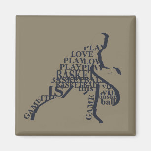 basketball player silhouette magnet