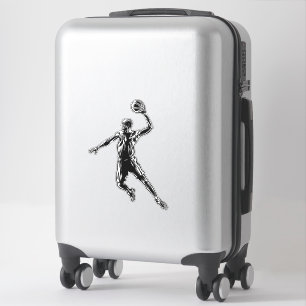 Basketball Player Slam Dunk Dunkles Design Aufkleber