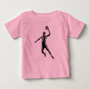Basketball Player Slam Dunk Dunkles Design Baby T-shirt