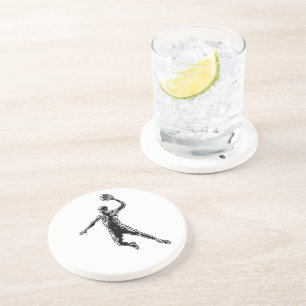 Basketball Player Slam Dunk Dunkles Design Getränkeuntersetzer