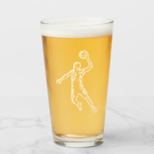 Basketball Player Slam Dunk Lichtdesign Glas