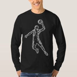 Basketball Player Slam Dunk Lichtdesign T-Shirt
