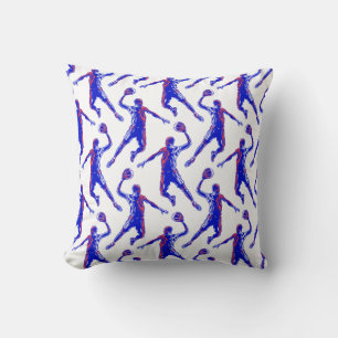 Basketball Player Slam Dunk, Rot und Blau Design Kissen
