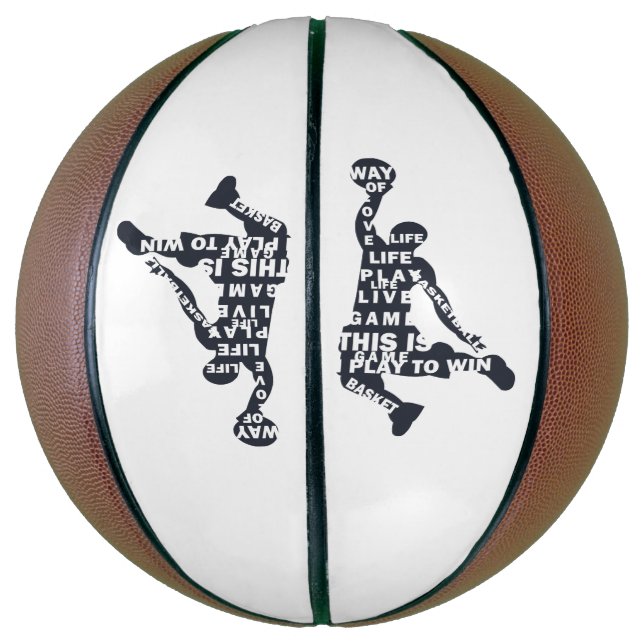 Basketball-Player-Slam mit Volltext Basketball (Vertikal)