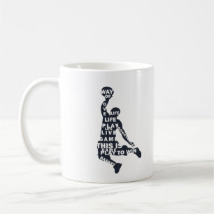 Basketball-Player-Slam mit Volltext Kaffeetasse