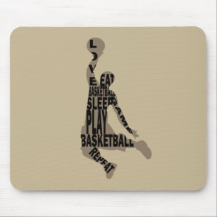 Basketball-Player-Slam mit Volltext Mousepad