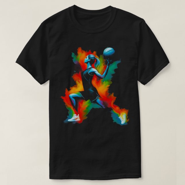 Basketball Player Trophy Game Coach Sport Lover T-Shirt (Design vorne)