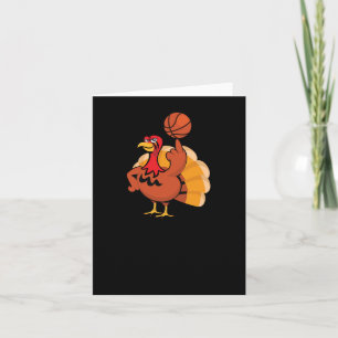 Basketball Player Turkey Day Funny Erntedank Sp Karte