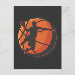 Basketball Player Vintage Postkarte