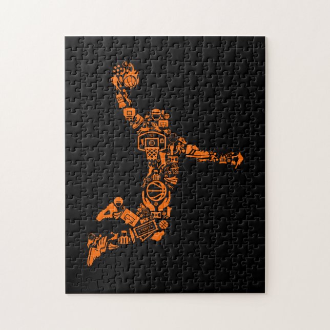 Basketball Player Vintage Puzzle (Vertikal)
