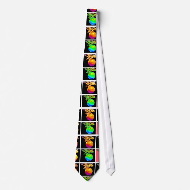 Basketball Pop Art Neckwear Krawatte (Vorderseite)