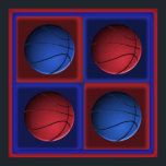 Basketball Pop Art Poster<br><div class="desc">Basketball Pop Art Print in royal blue and red.  Size it up or down from the smallest up to colossal size.  High resolution graphics.</div>