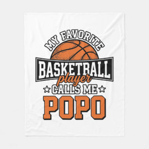 Basketball Popo Lustiges Vintage-Sportdesign_1 Fleecedecke