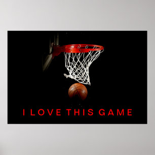 Basketball Poster I Liebe Dieses Spiel