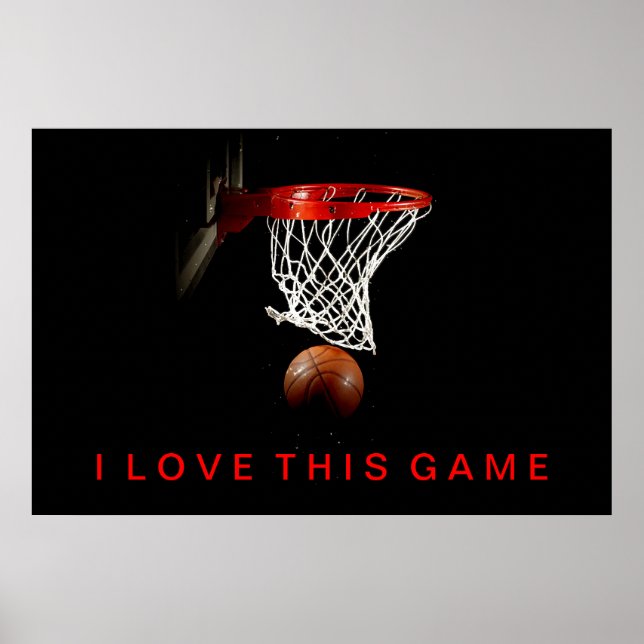 Basketball Poster I Liebe Dieses Spiel (Vorne)