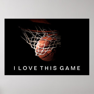 Basketball Poster I Liebe Dieses Spiel