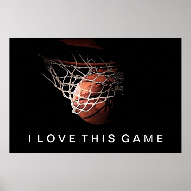 Basketball Poster I Liebe Dieses Spiel (Vorne)