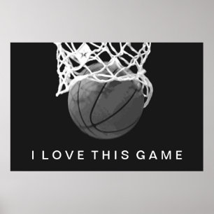 Basketball Poster I Liebe Dieses Spiel