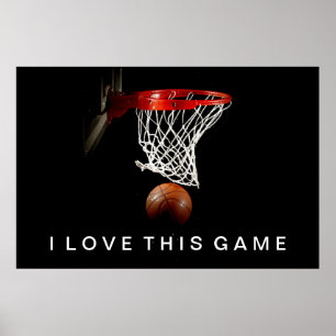 Basketball Poster I Liebe Dieses Spiel