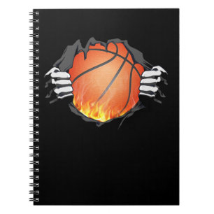 Basketball Power Burning Flames Sportklub Notizblock