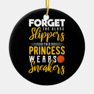 Basketball Princess trägt Sneakers Keramik Ornament