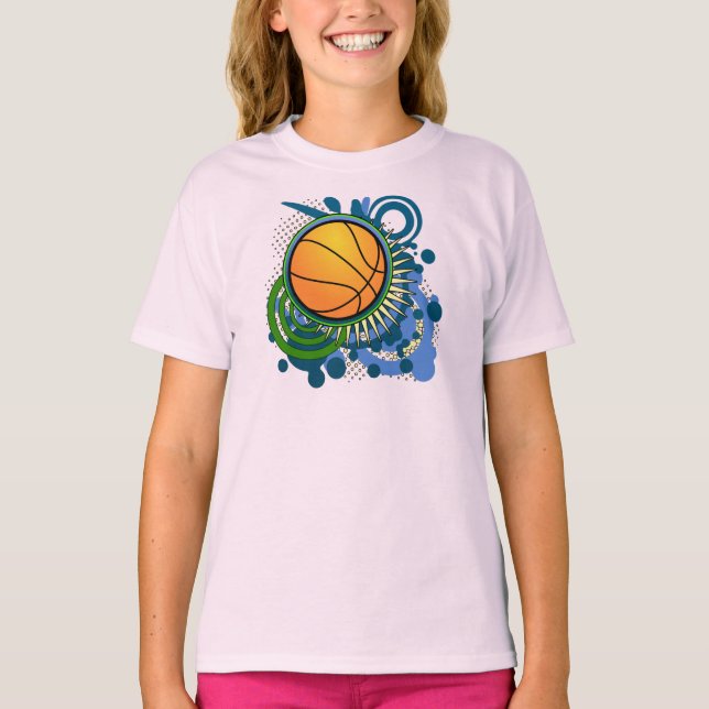 Basketball Punk Circles Blue T - Shirt (Vorderseite)