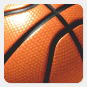 Basketball Quadratischer Aufkleber