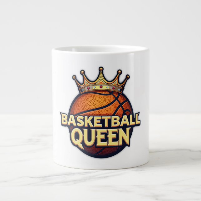 Basketball Queen Jumbo-Tasse (Vorderseite)