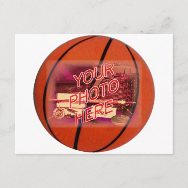 Basketball-Rahmenvorlage Postkarte (Vorderseite)