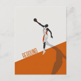 Basketball-Rebound Postkarte