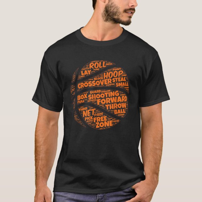 Basketball-Redewendungen zitieren Orange Typografy T-Shirt (Vorderseite)