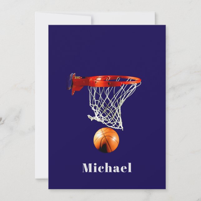 Basketball Replace with Your Name Card (Vorderseite)