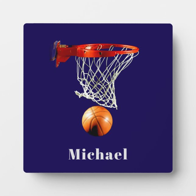 Basketball Replace with Your Name Fotoplatte (Vorderseite)