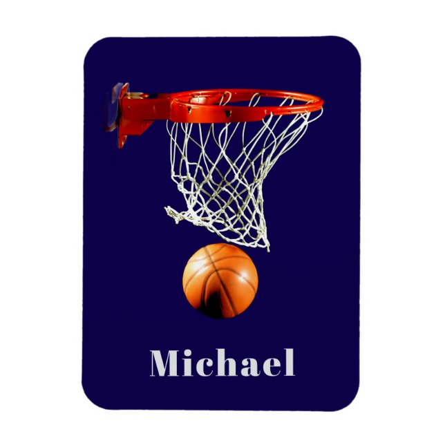 Basketball Replace with Your Name Magnet (Vertikal)