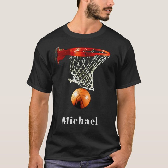 Basketball Replace with Your Name T-Shirt (Vorderseite)