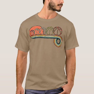 Basketball Retro-Vintage Regenbogenfarbe T-Shirt