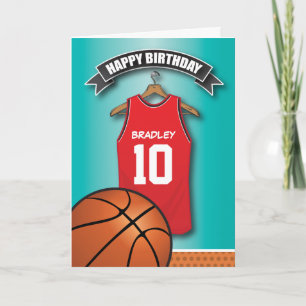 Basketball Roter Jersey Sportliches Benutzerdefini Karte