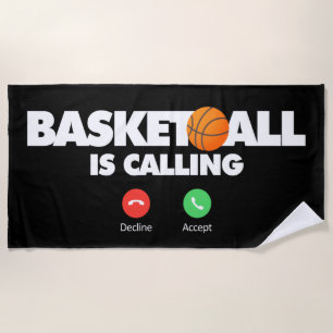Basketball ruft und ich muss gehen strandtuch