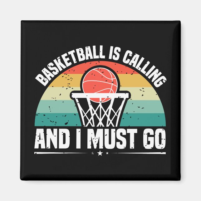Basketball ruft und ich muss Papier gehen Magnet (Vorne)