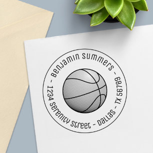 Basketball-Rundadresse Permastempel