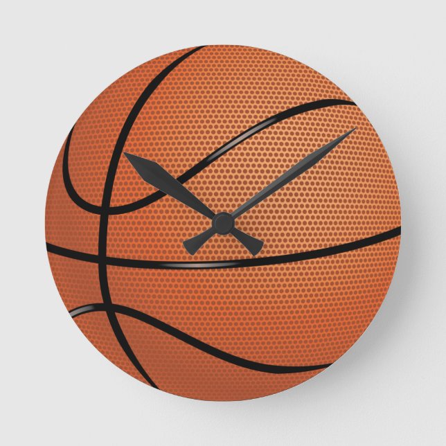 Basketball Runde Wanduhr (Vorderseite)