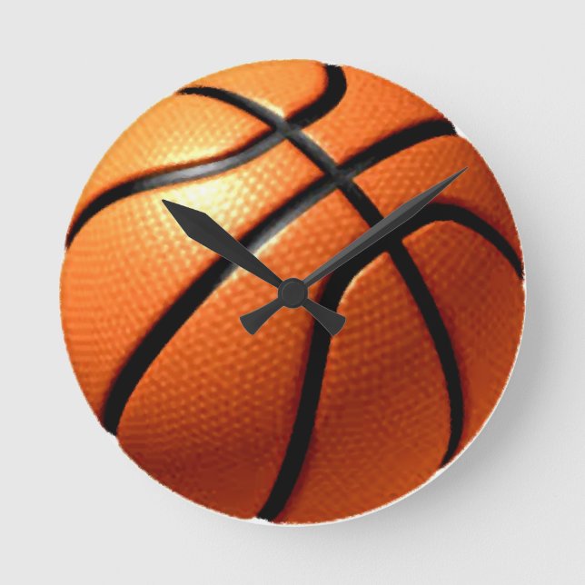 Basketball Runde Wanduhr (Vorderseite)