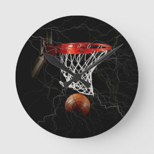 Basketball Runde Wanduhr