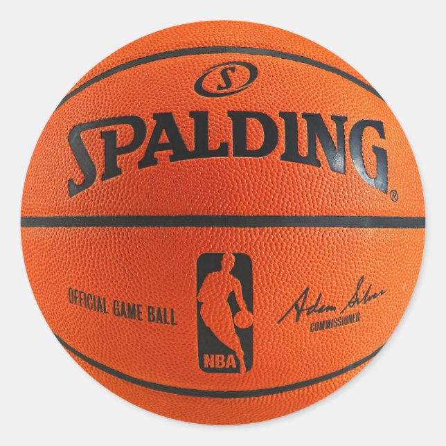 Basketball Runder Aufkleber (Vorderseite)