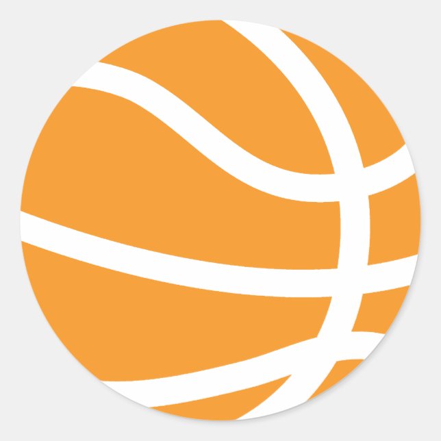 Basketball Runder Aufkleber (Vorderseite)