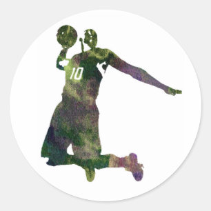 Basketball Runder Aufkleber