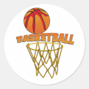 Basketball Runder Aufkleber