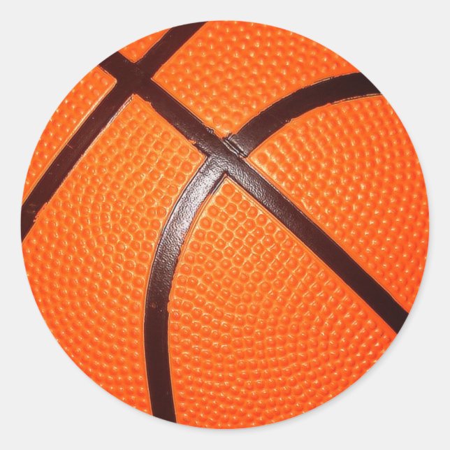 Basketball Runder Aufkleber (Vorderseite)