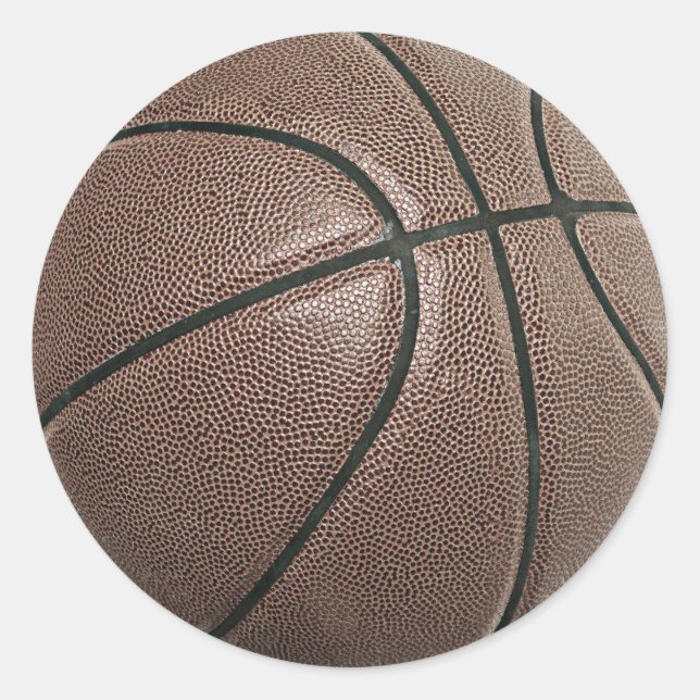 Basketball Runder Aufkleber (Vorderseite)